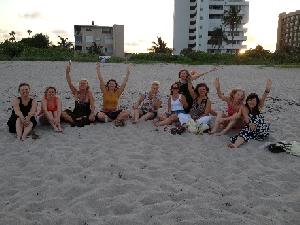 group beach